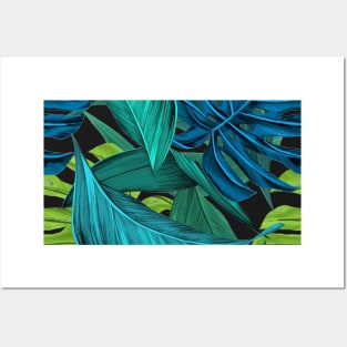 Monstera Banana Palm Leaf Posters and Art